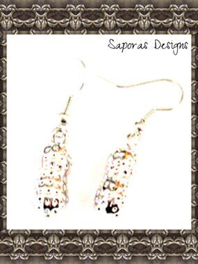 Tibetan Silver Peanut Design Dangle Earrings